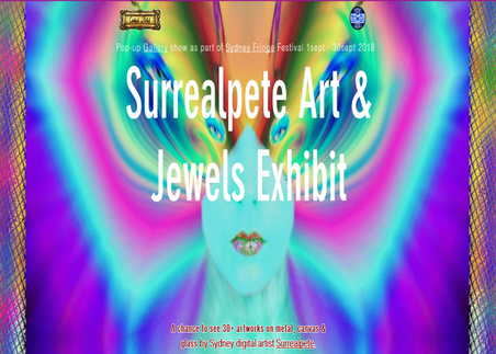 surrealpete art and jewels exhibition in sydney fringe